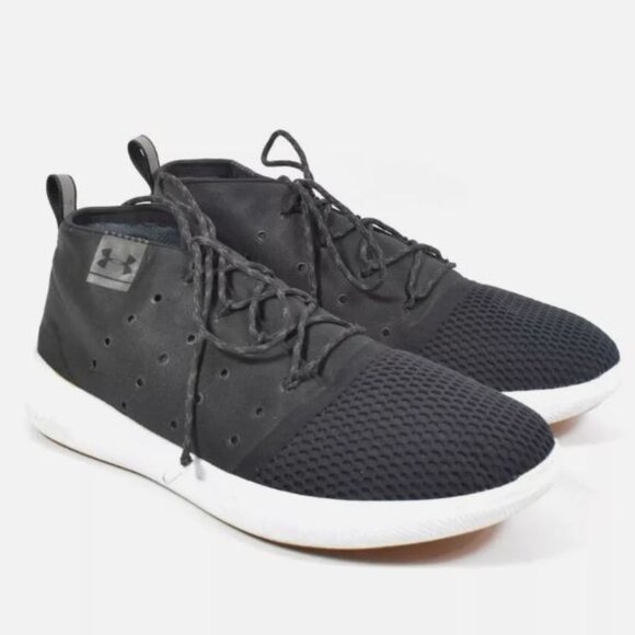 Under Armour Other - Under Armour Mid Black Charged 24/7 Lace Up Sneakers Running Shoes Sz 9.5